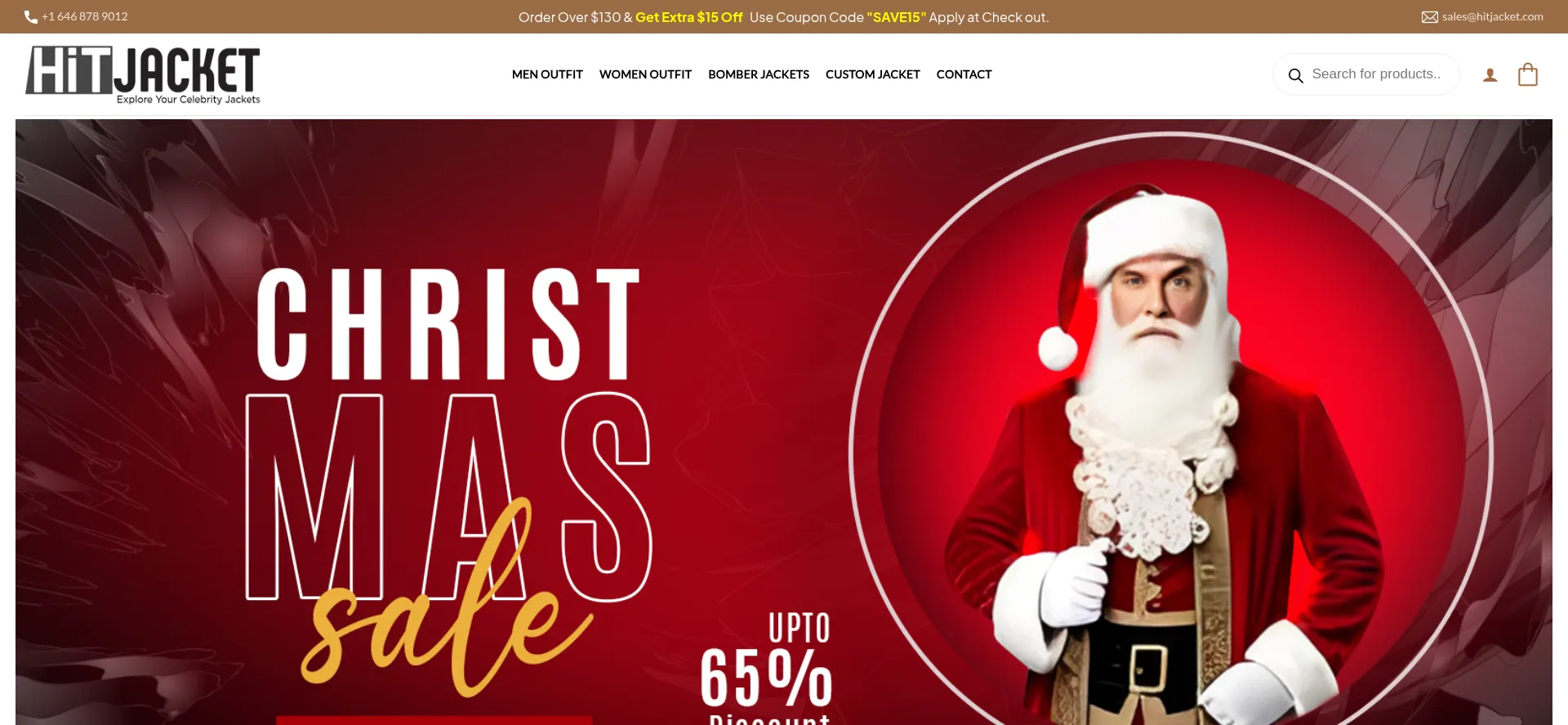 Website screenshot of Hitjacket.com
