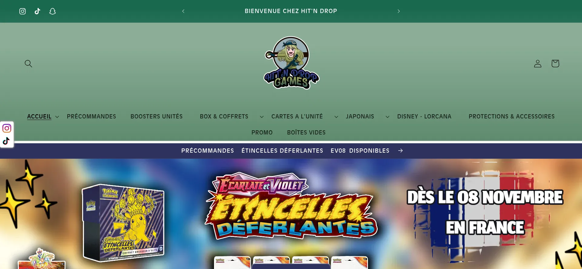 Website screenshot of Hitndrop.com