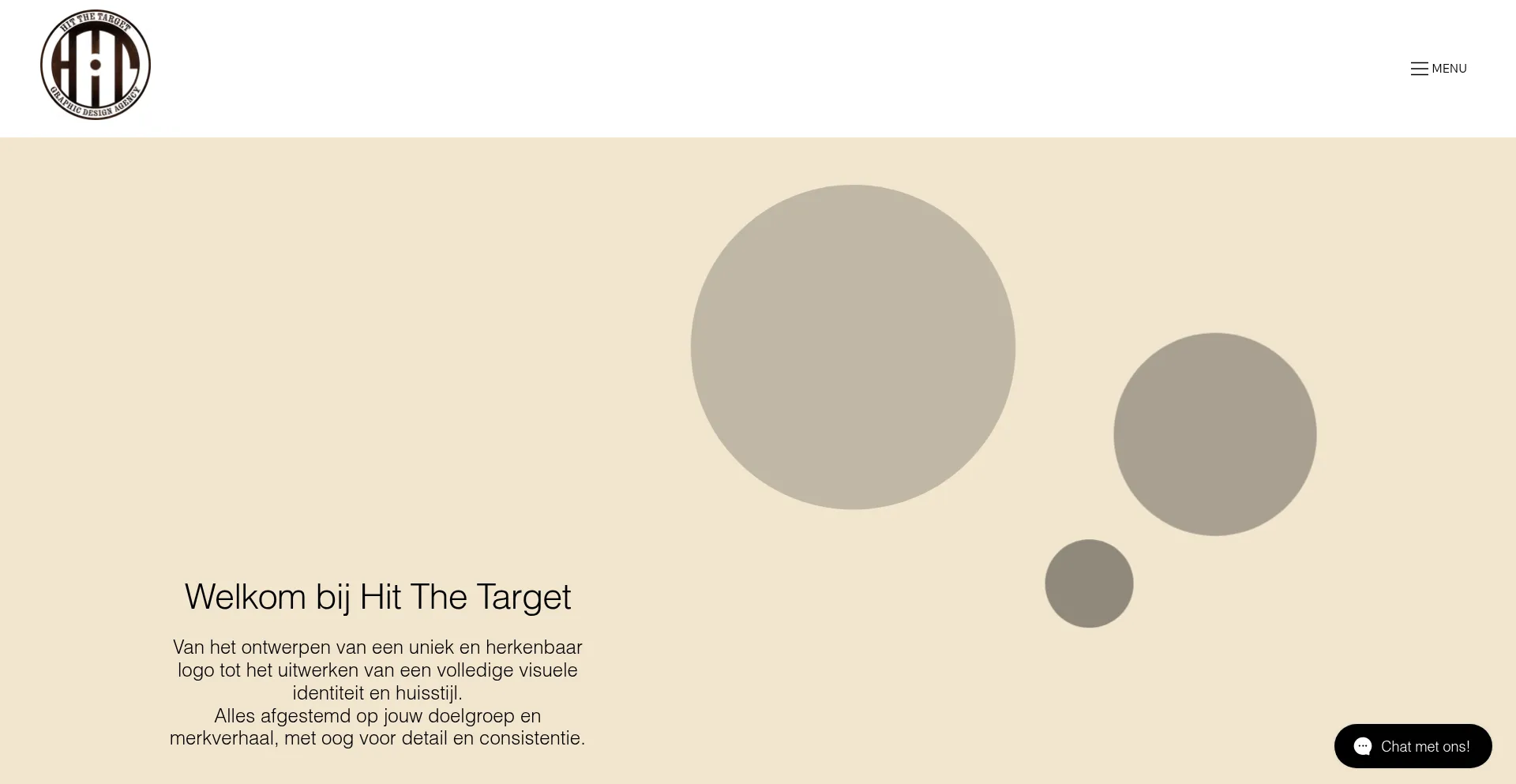Website screenshot of Hitthetarget.be