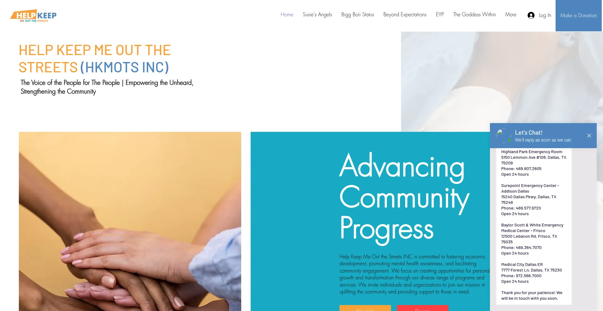 Website screenshot of Hkmotsinc.org