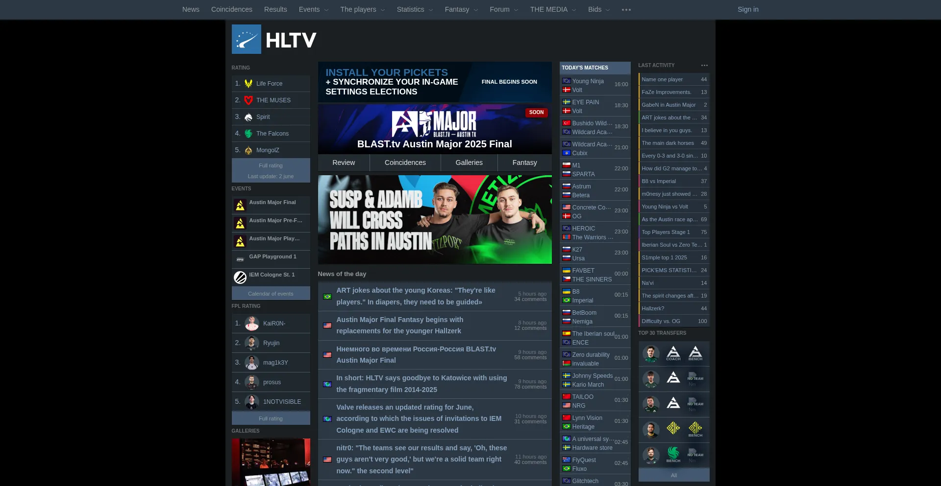 Hltvorg.com Screenshot