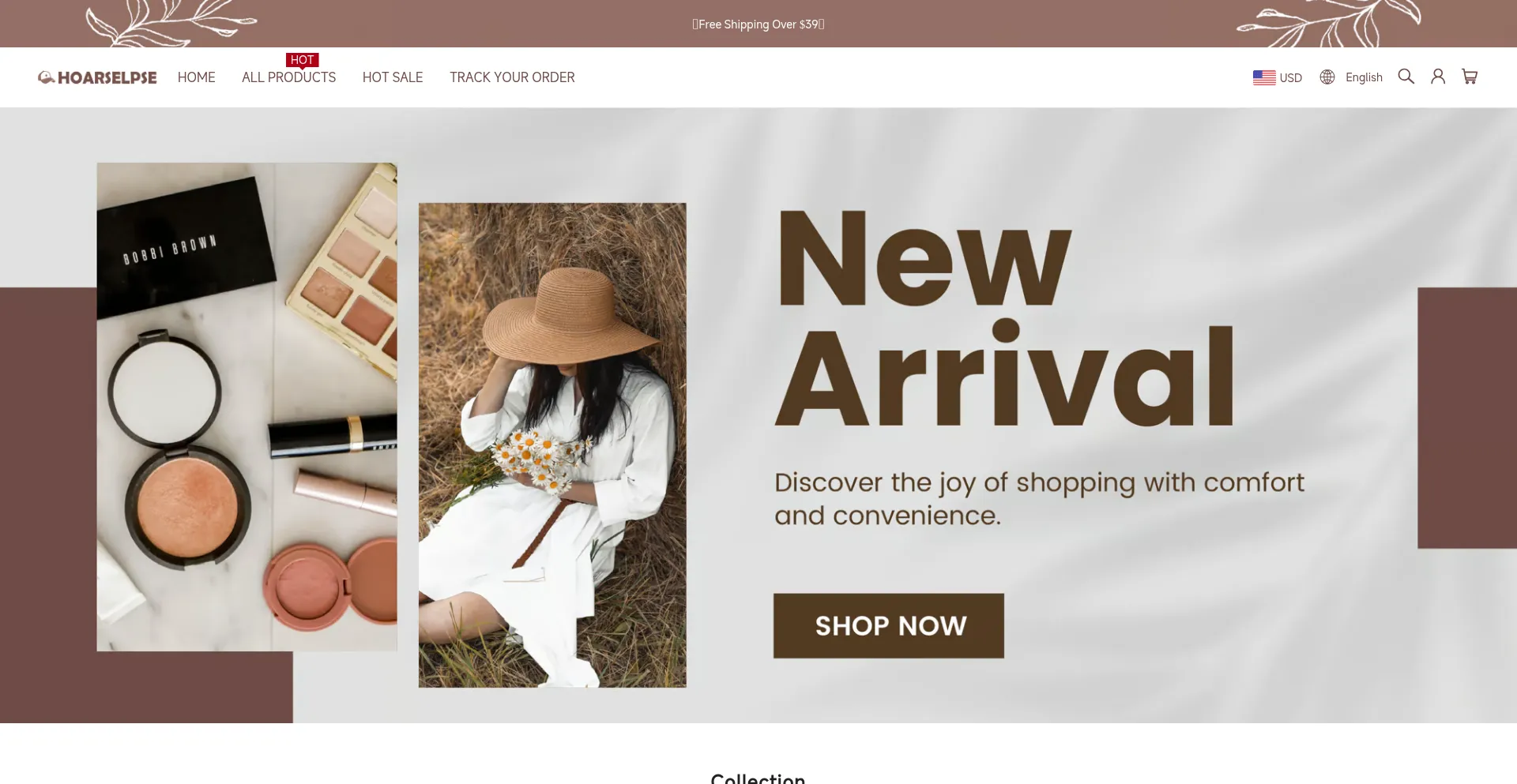 Website screenshot of Hoarselpse.com