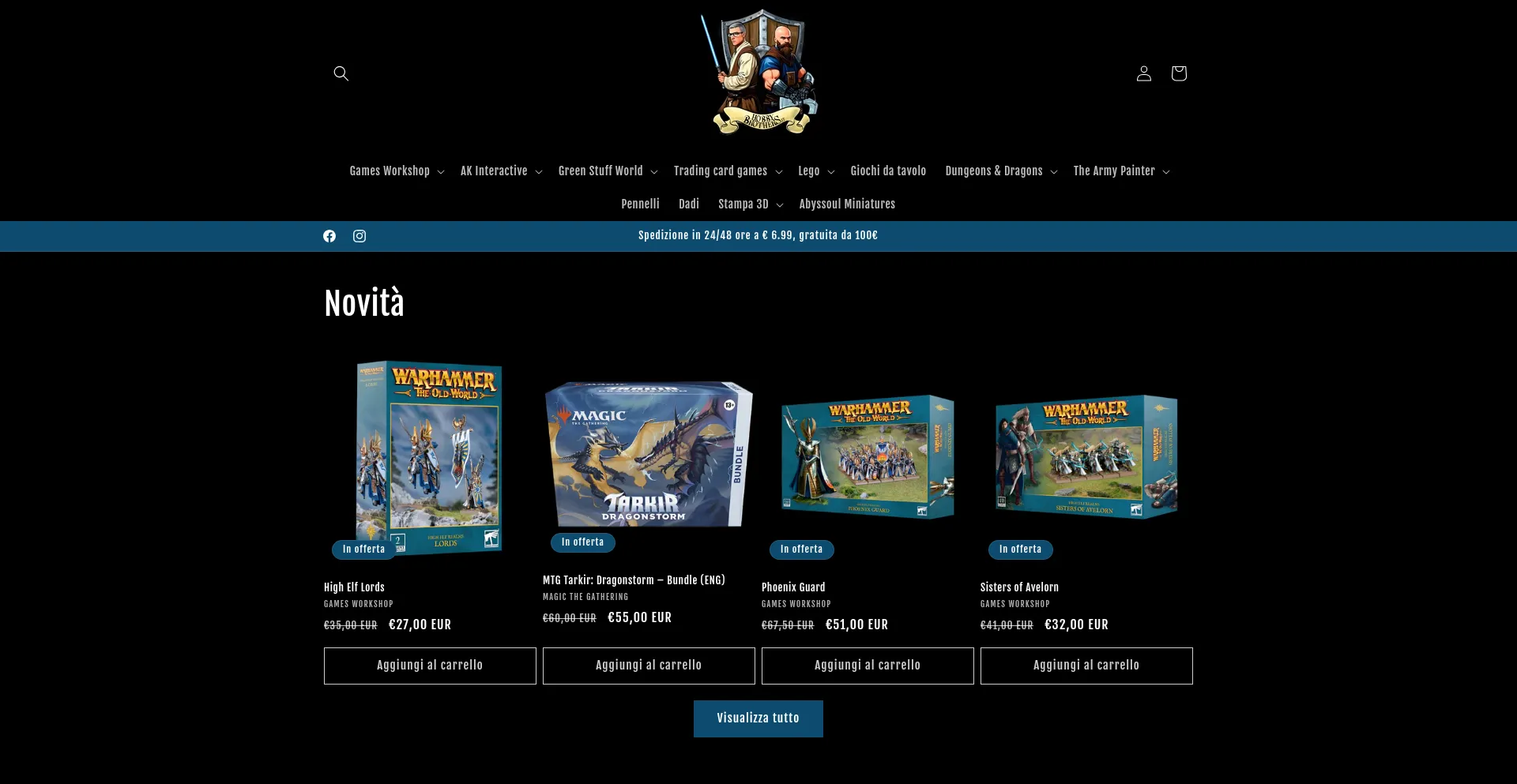Website screenshot of Hobbybrothers.it