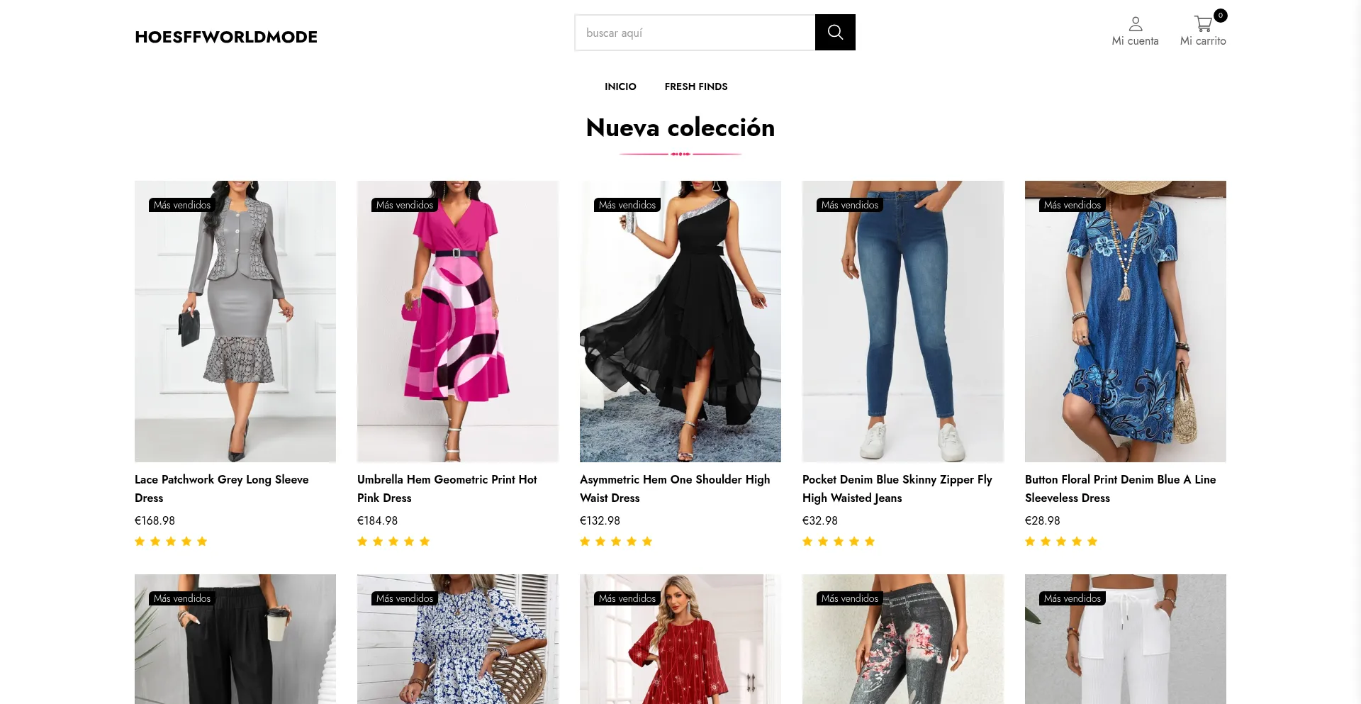 Website screenshot of Hoesffworldmode.com