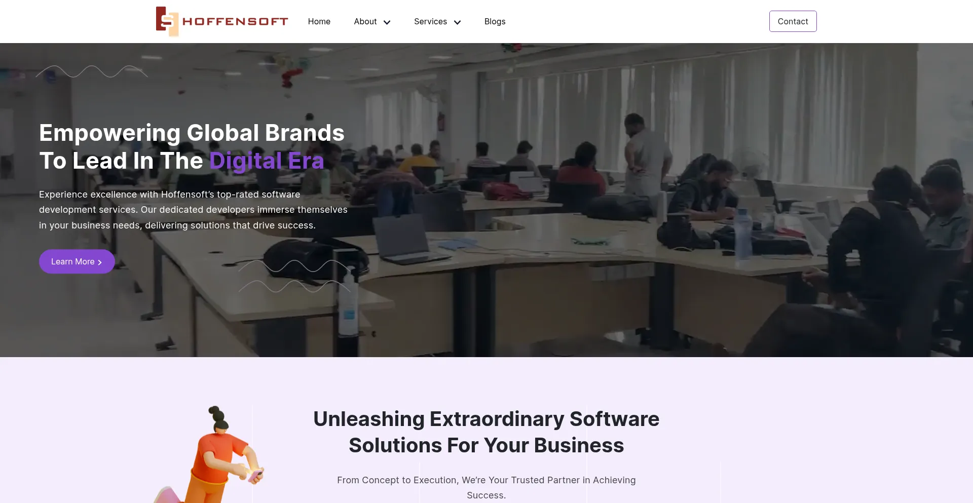 Website screenshot of Hoffensoft.com