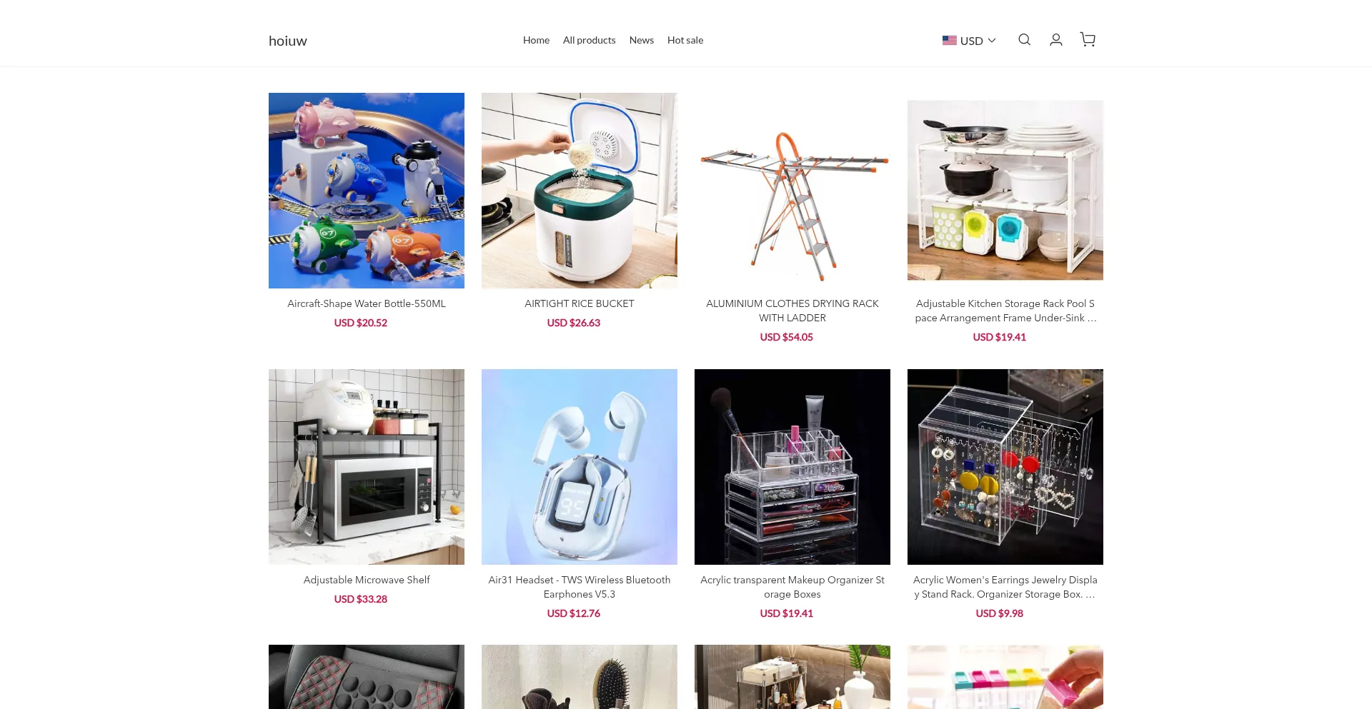 Website screenshot of Hoiuw.com