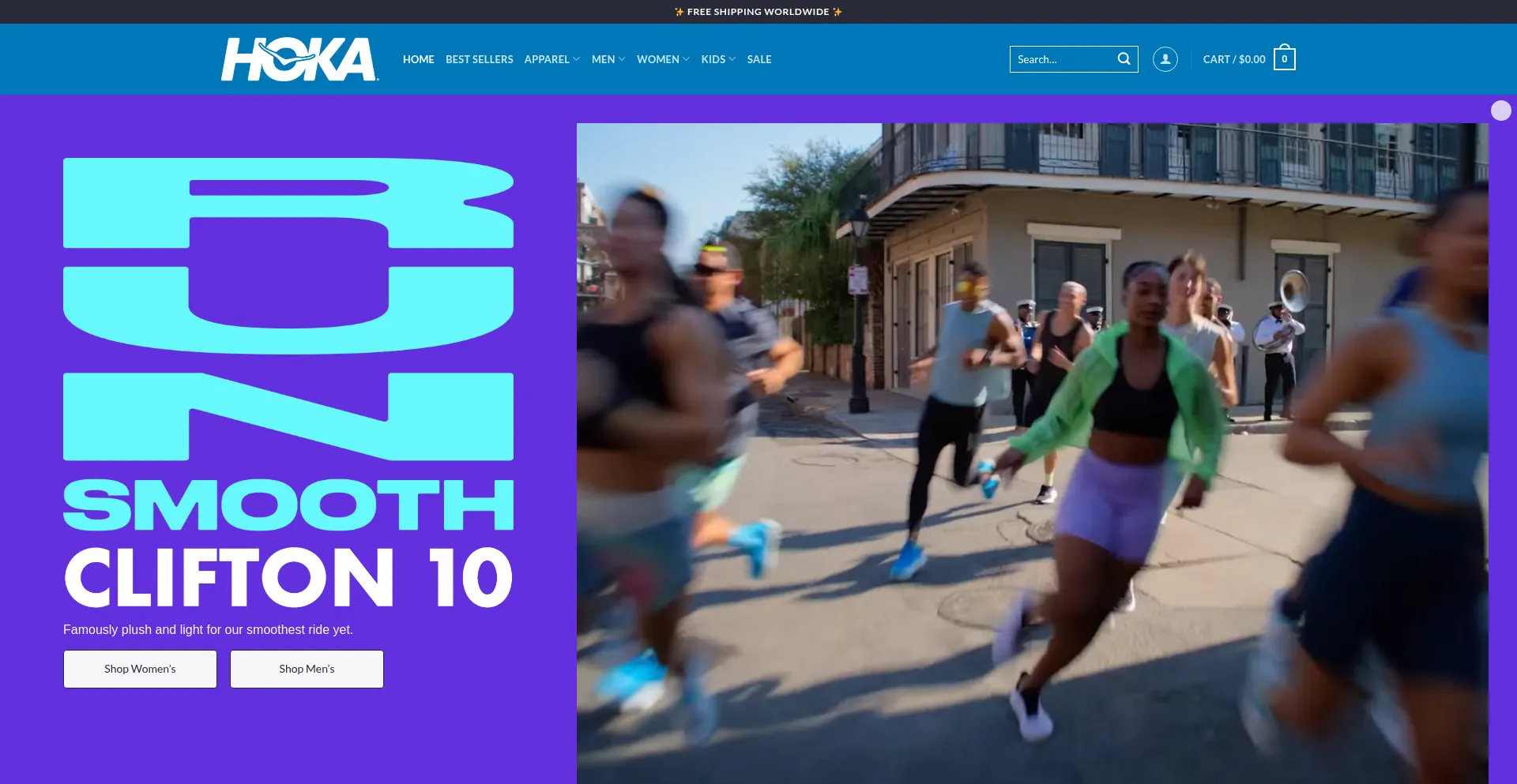 Website screenshot of Hokastoreshop.com