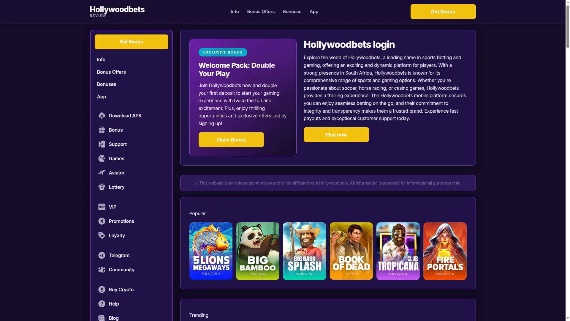 Hollywoodbetslogin.us