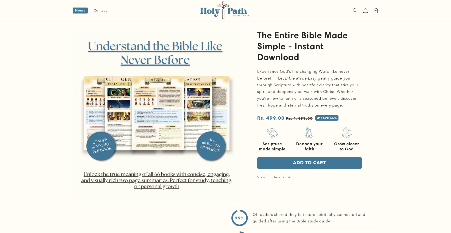Website screenshot of Holypath.in
