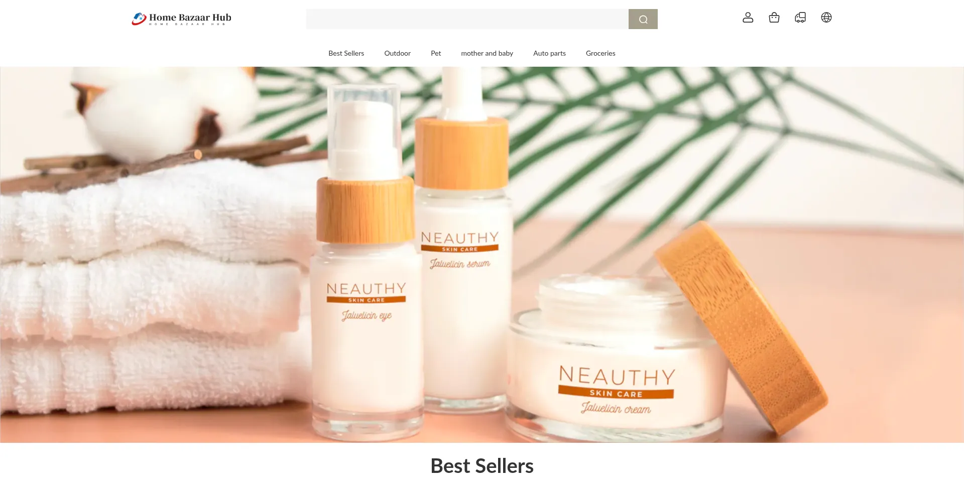 Website screenshot of Homebazaarhub.com