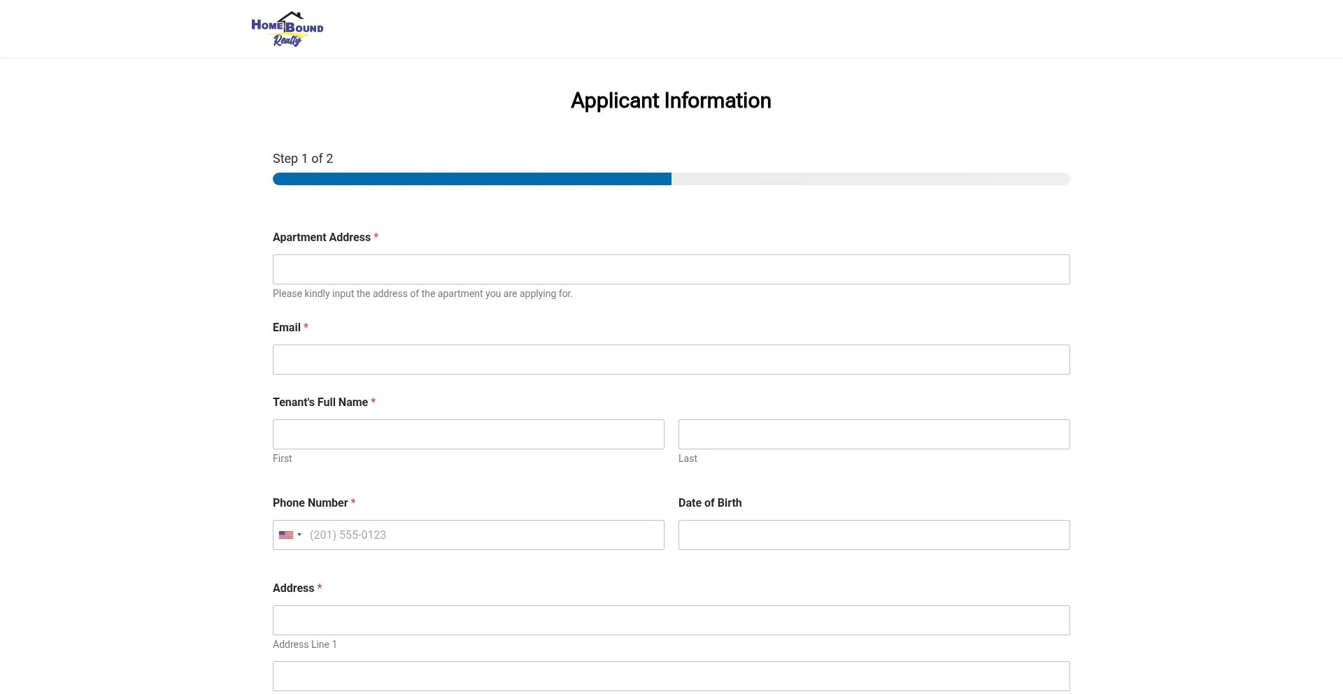 Website screenshot of Homeboundrealtors.com