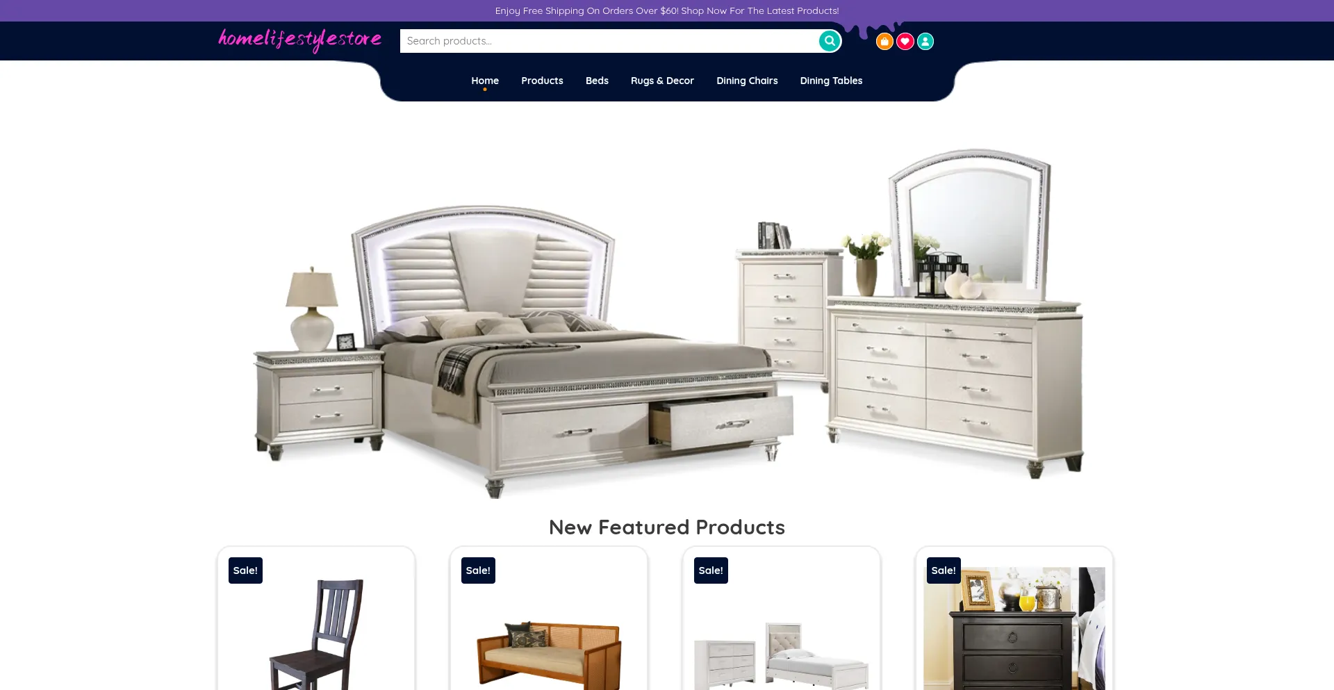 Website screenshot of Homelifestylestore.com