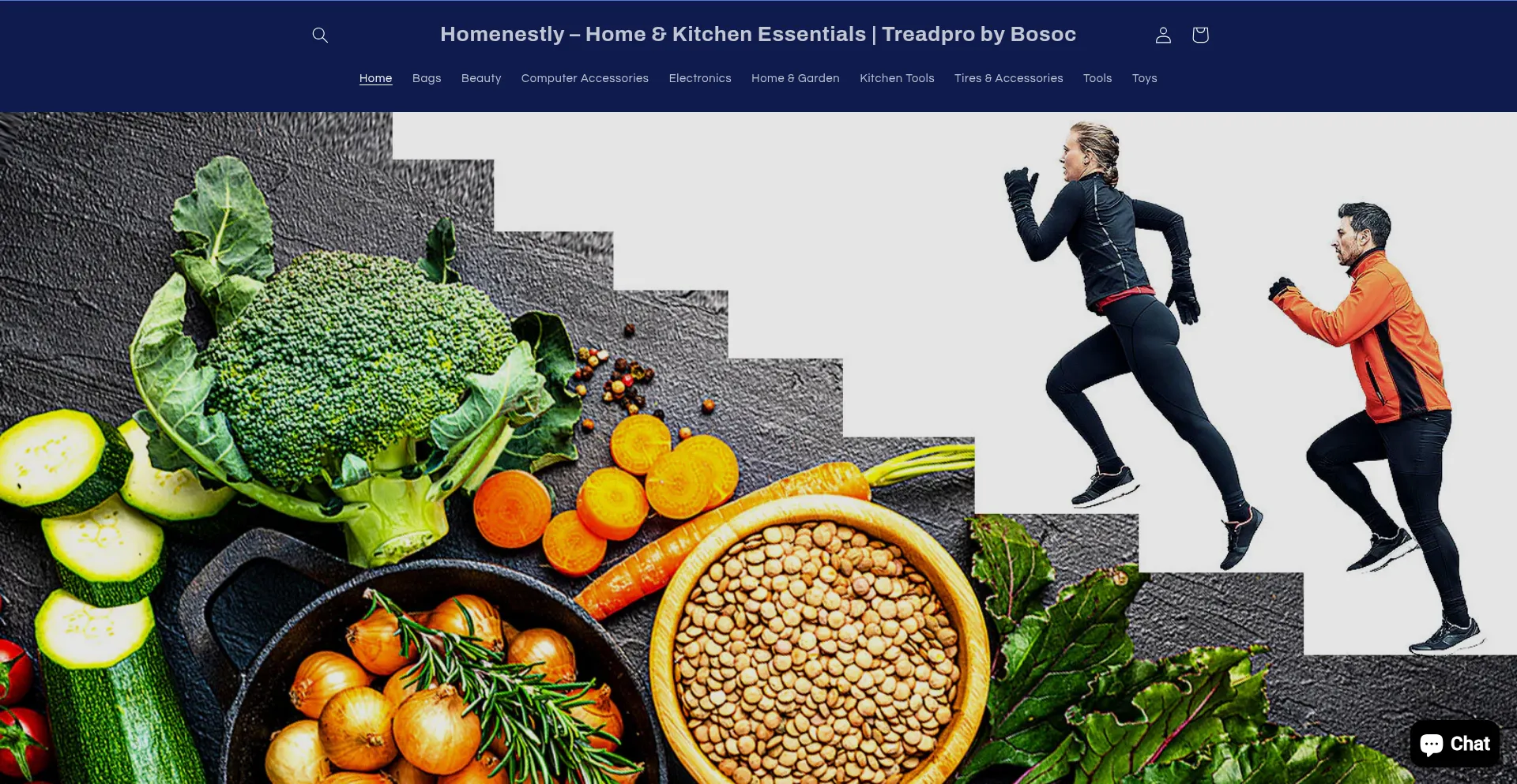 Website screenshot of Homenestly.store