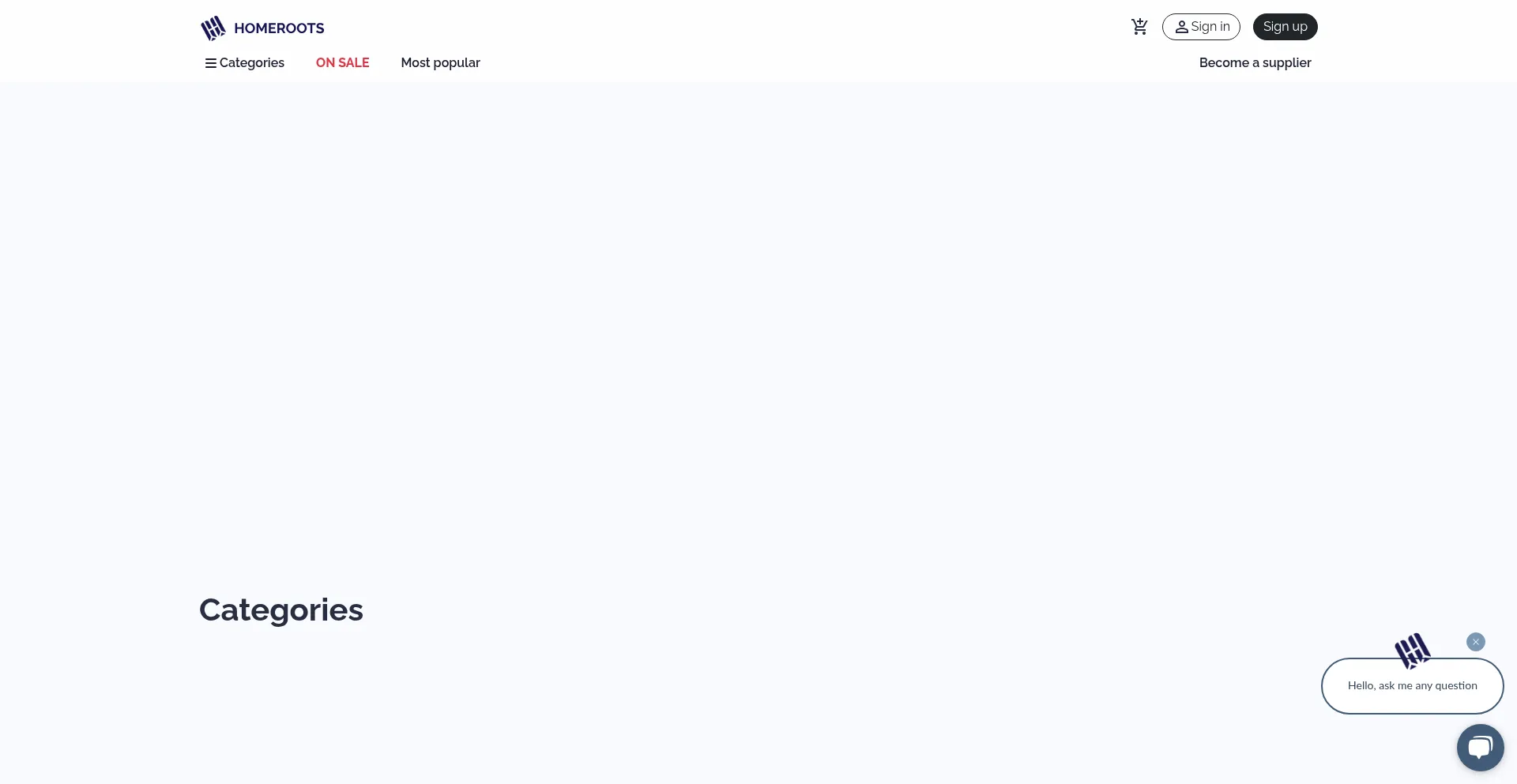 Website screenshot of Homeroots.co