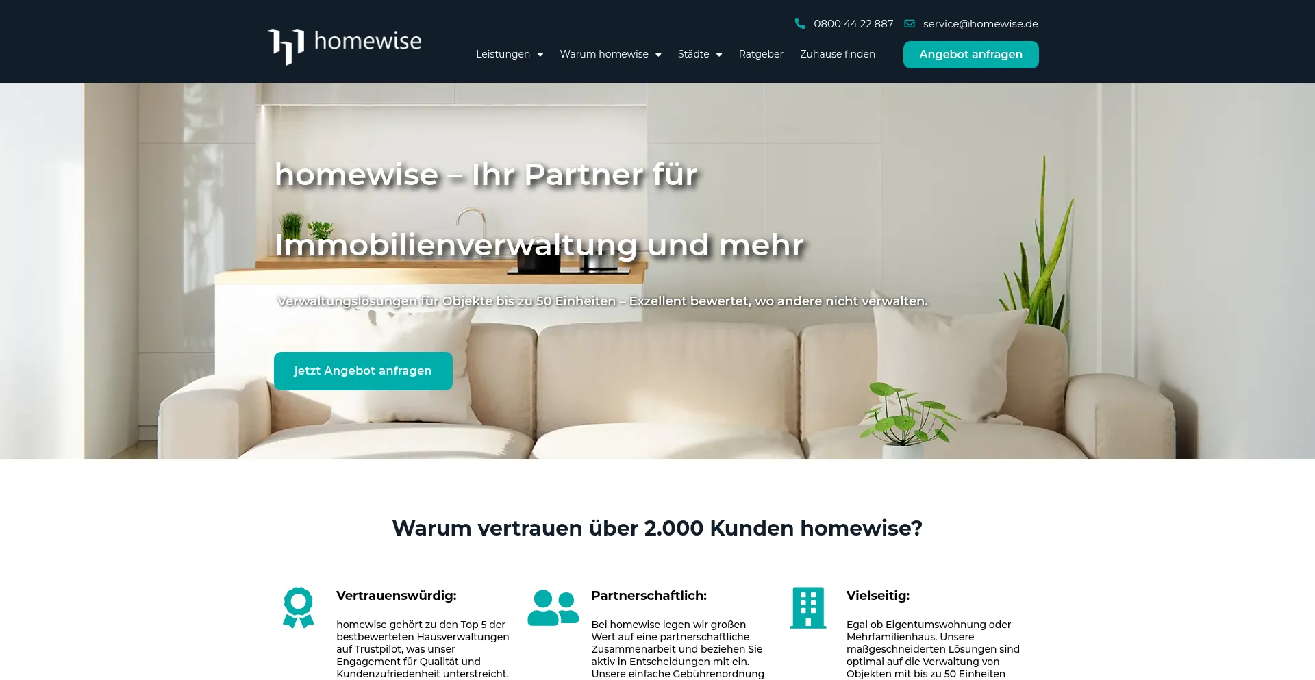 Homewise.de Screenshot