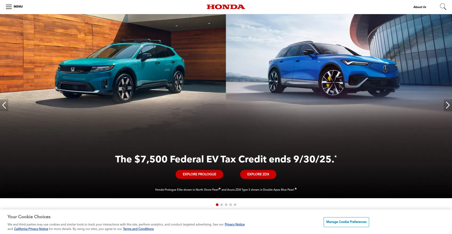 Honda.com Screenshot