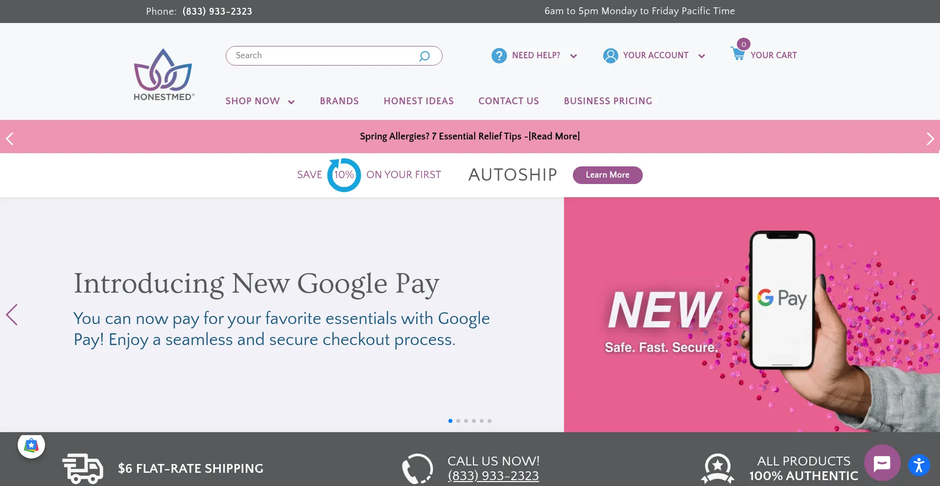 Website screenshot of Honestmed.com