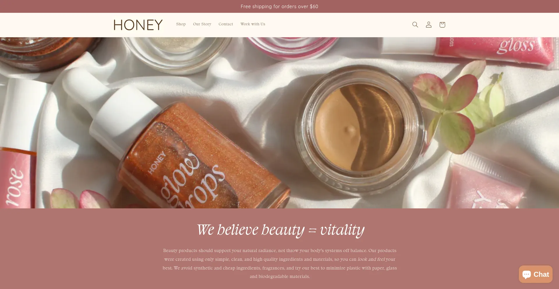 Honeybeauty.co Screenshot