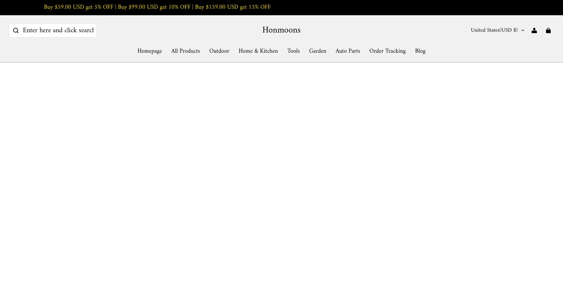 Website screenshot of Honmoons.com