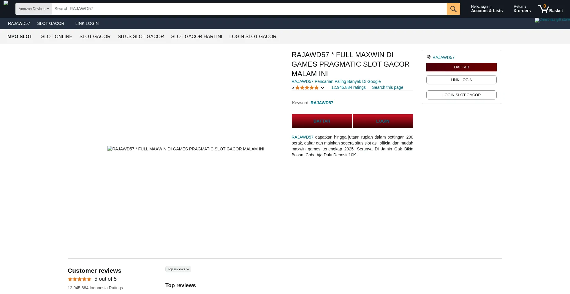 Website screenshot of Hoodgoth.com