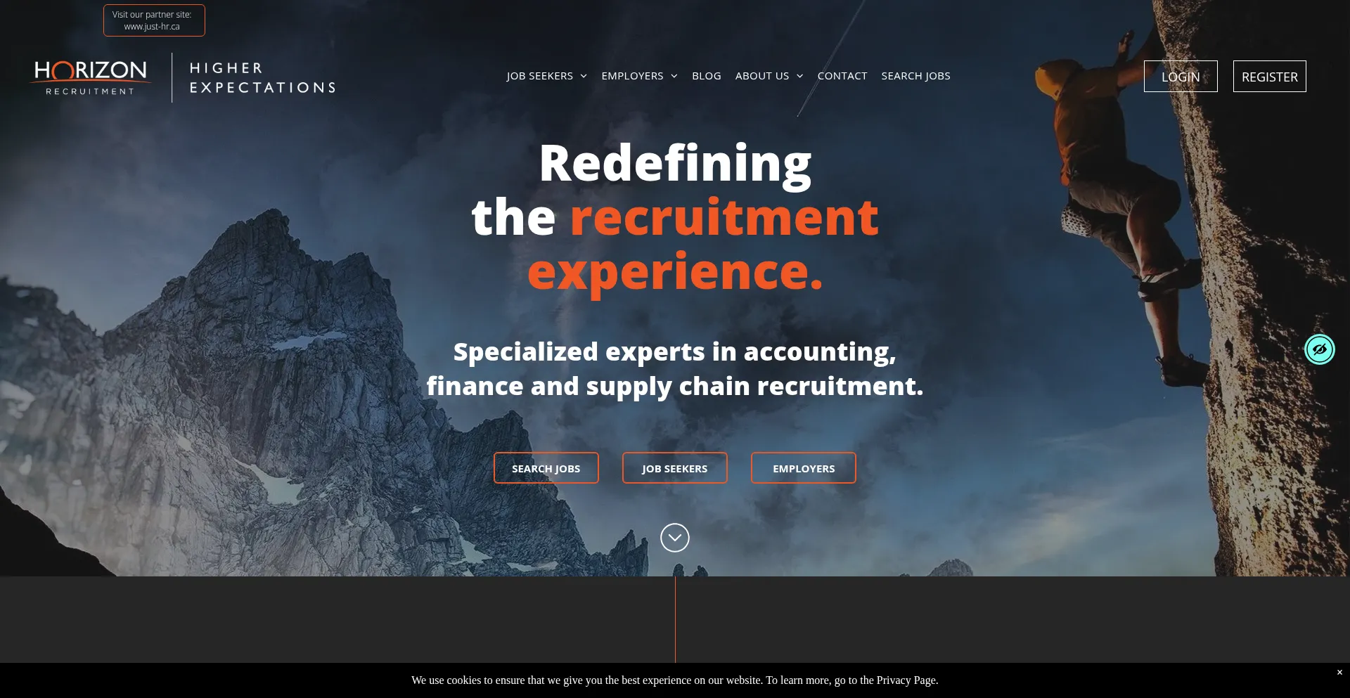 Website screenshot of Horizonrecruit.com