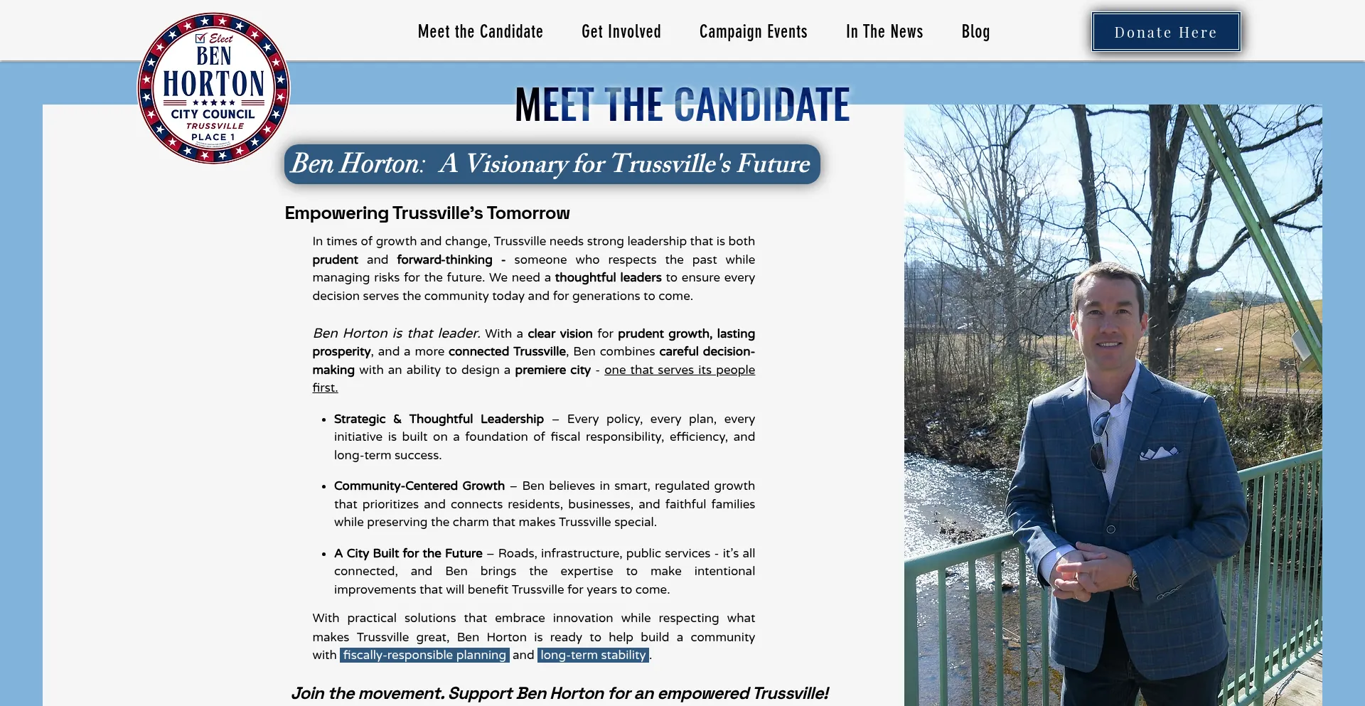 Website screenshot of Hortonfortrussville.com