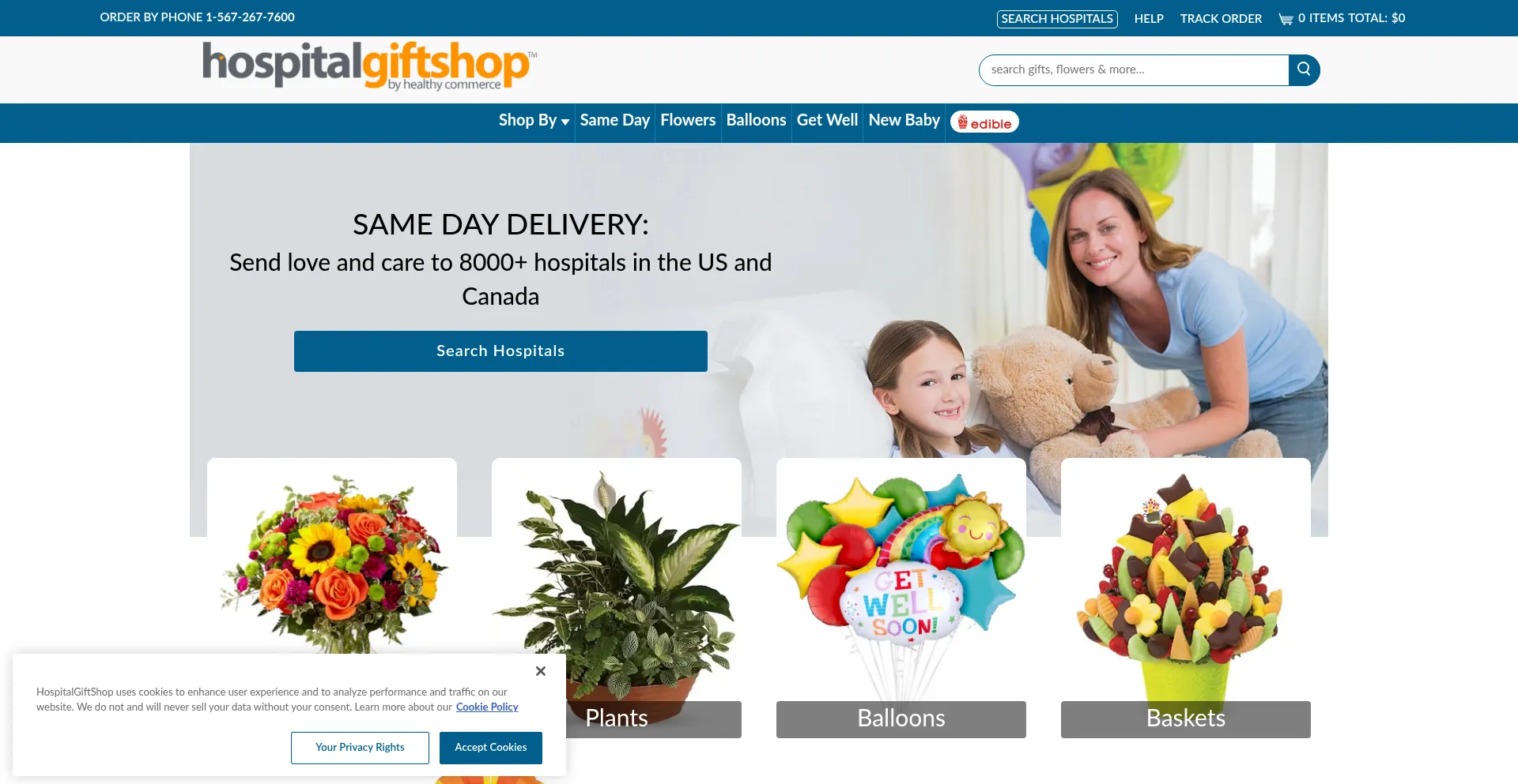 Hospitalgiftshop.com Screenshot