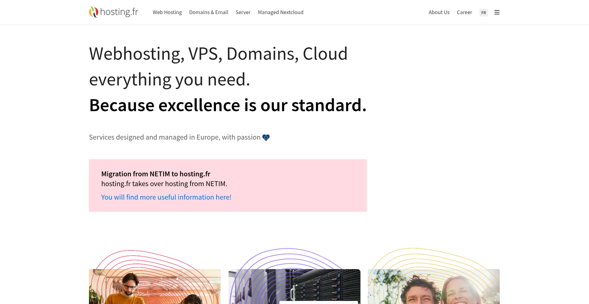 Hosting.fr Screenshot