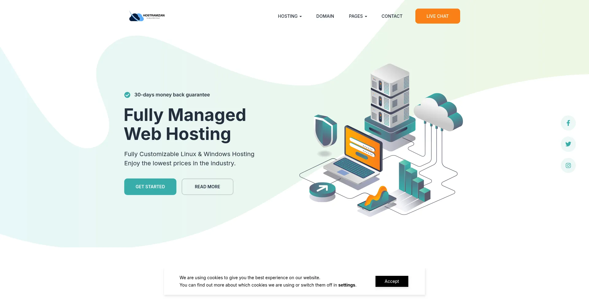 Hostramzan.com Screenshot