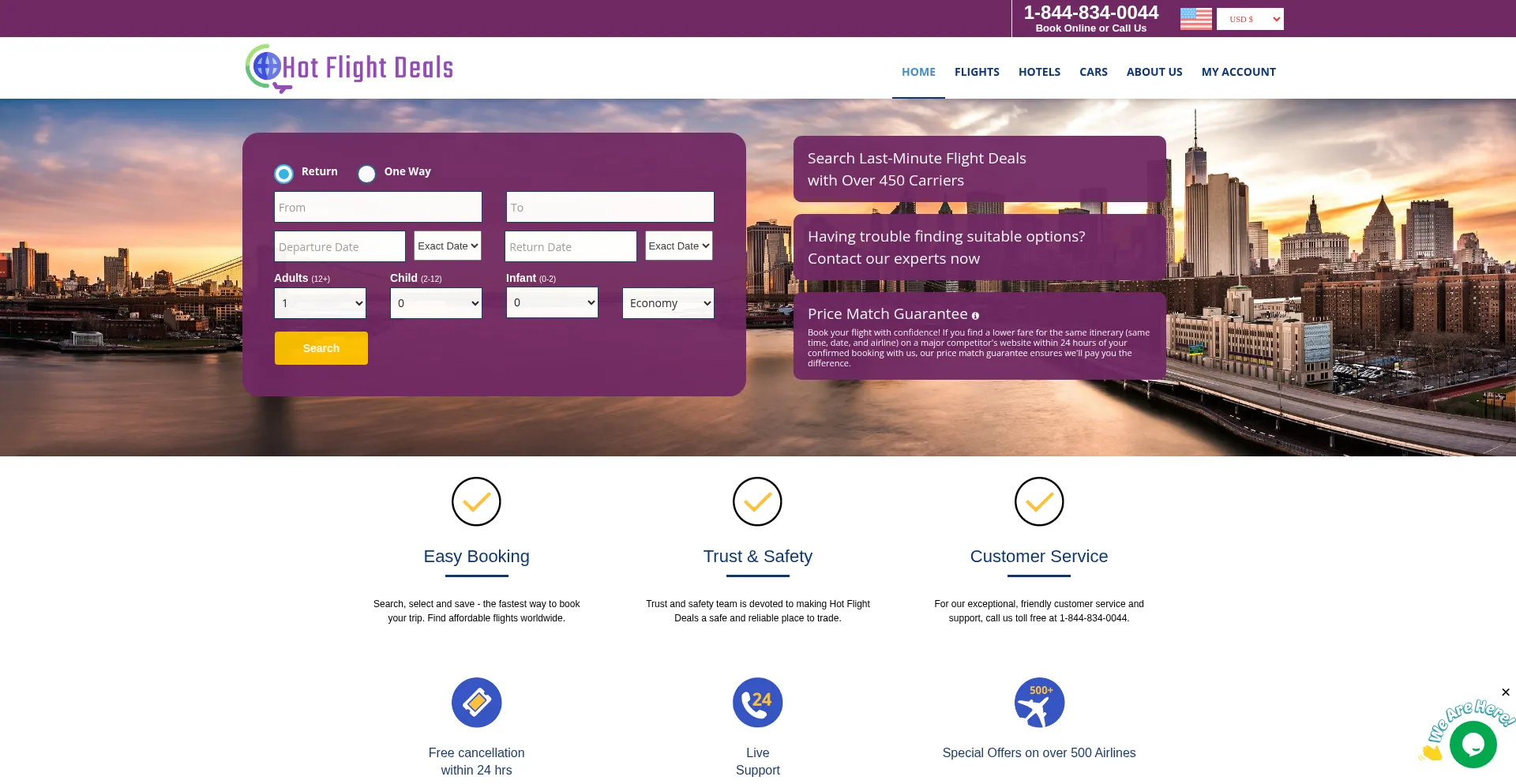 Hotflightdeals.com Screenshot