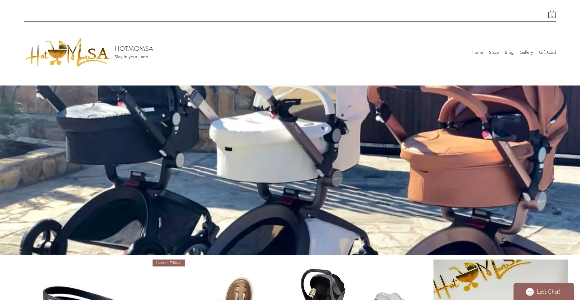 Website screenshot of Hotmomsa.co.za