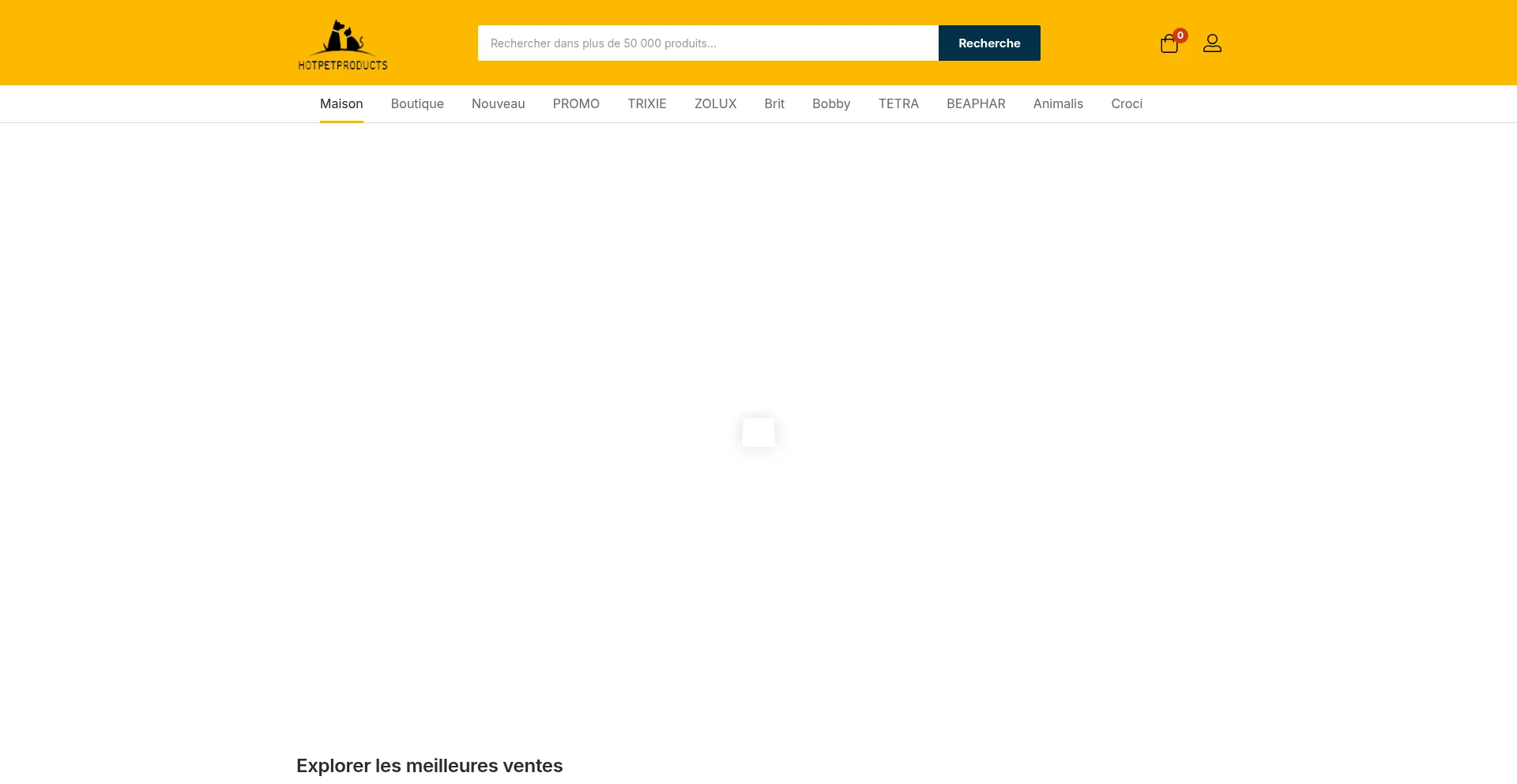 Website screenshot of Hotpetproducts.com