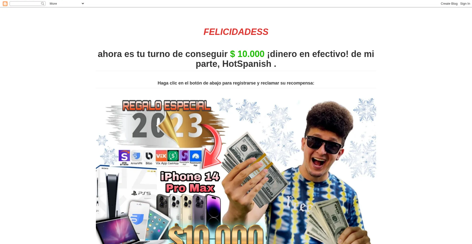 Website screenshot of Hotspanishgiftmx23.blogspot.com