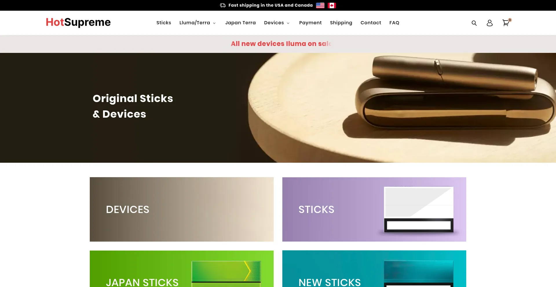Website screenshot of Hotsupreme.com