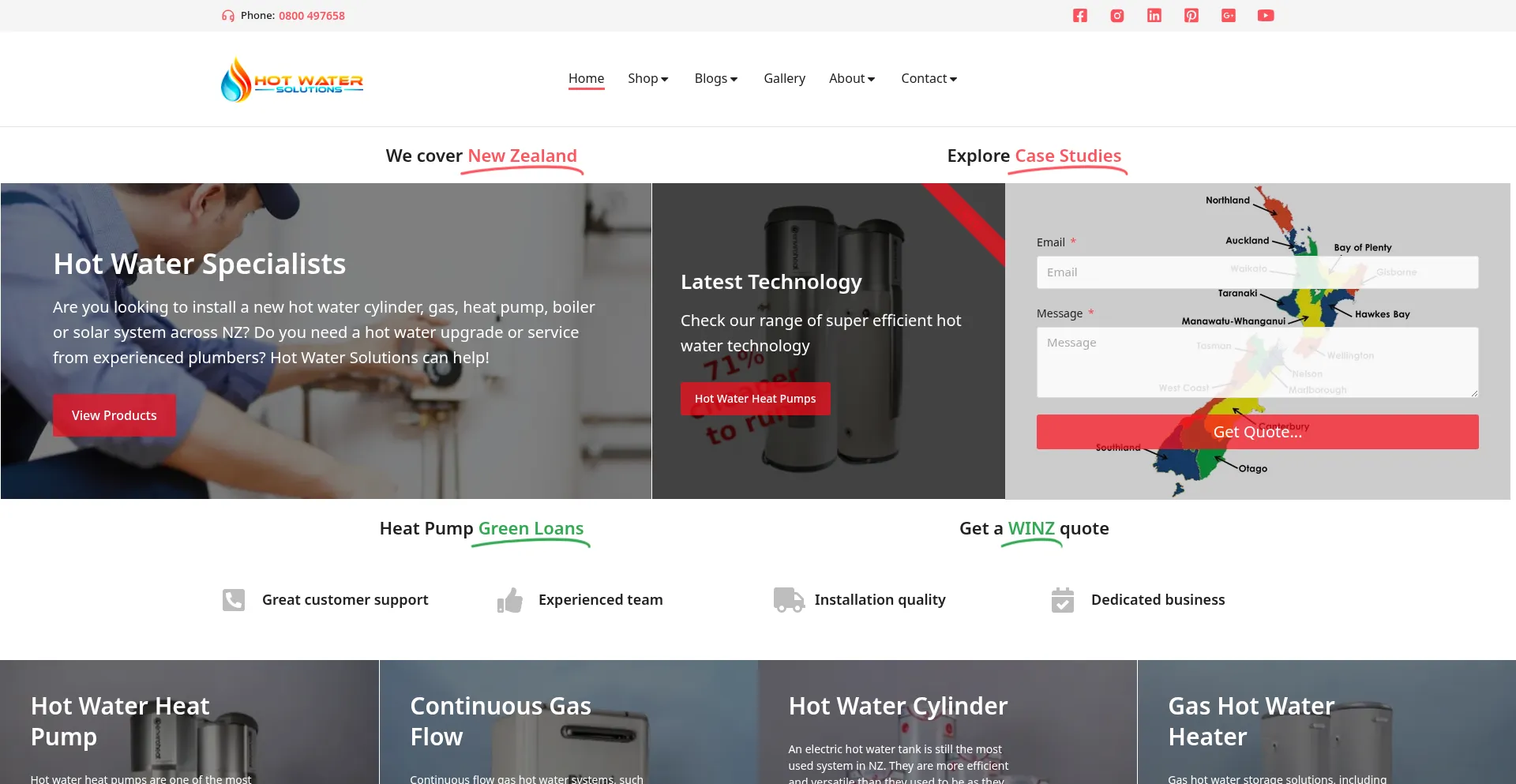 Hotwatersolutions.nz Screenshot