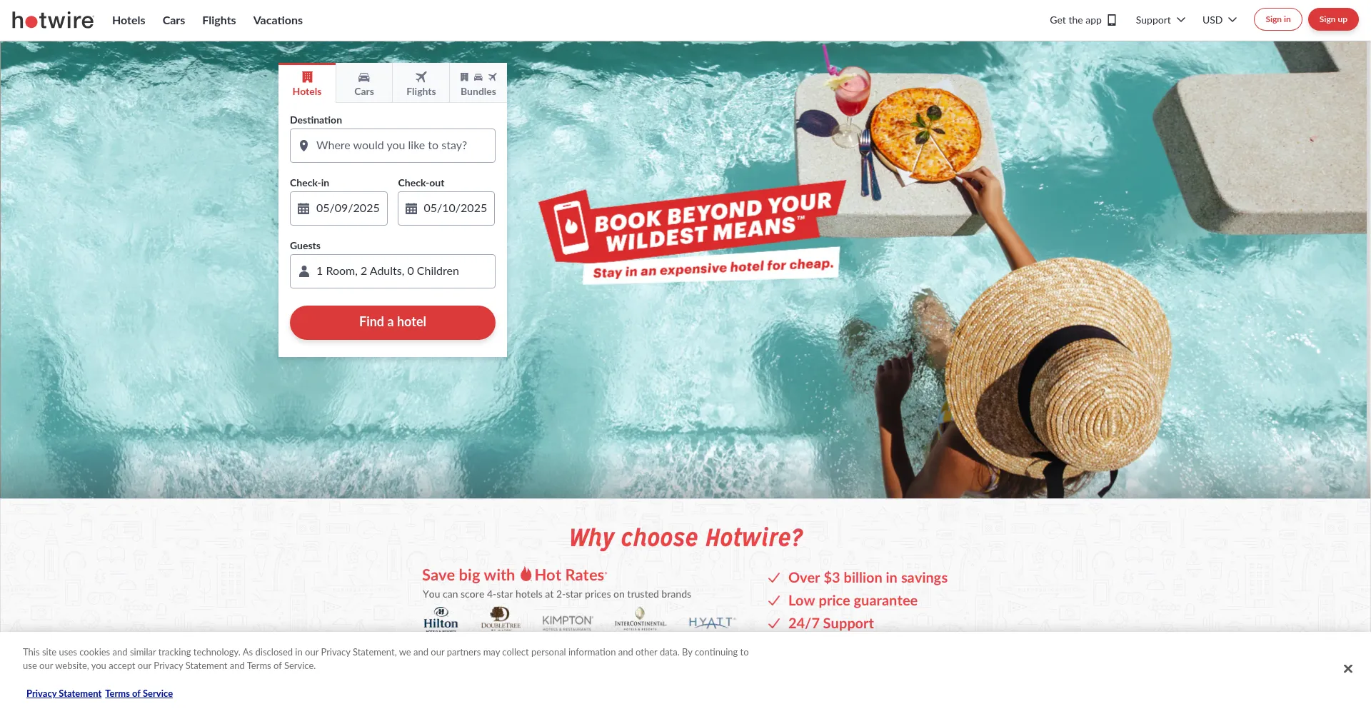 Hotwire.com Screenshot