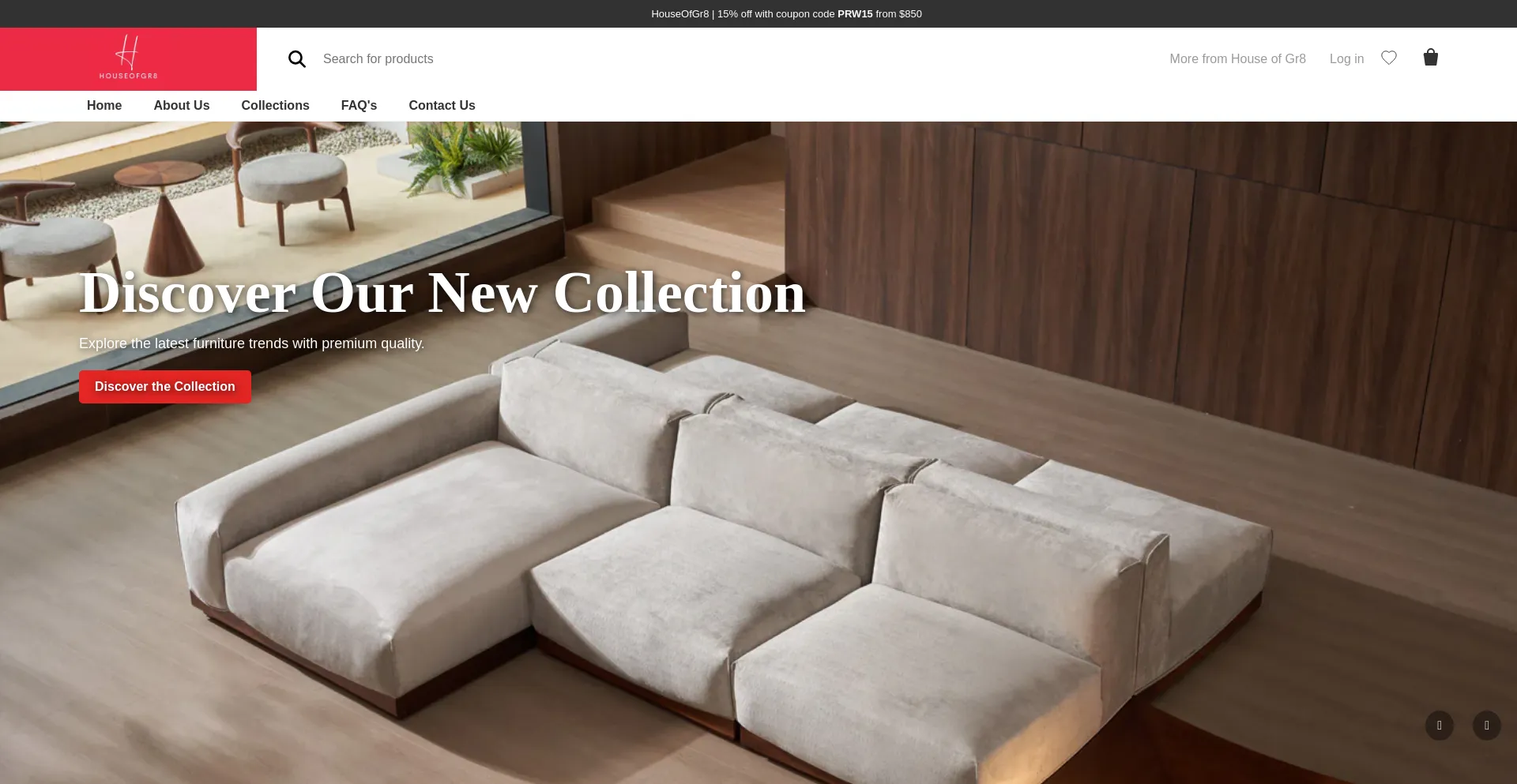 Website screenshot of Houseofgr8.com