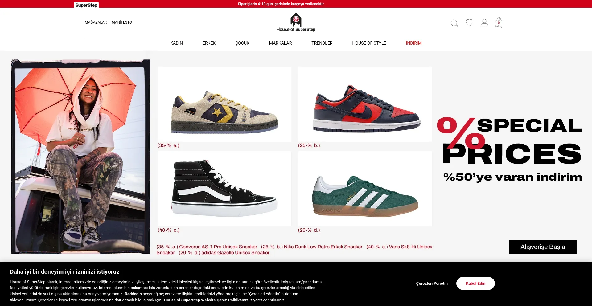 Website screenshot of Houseofsuperstep.com