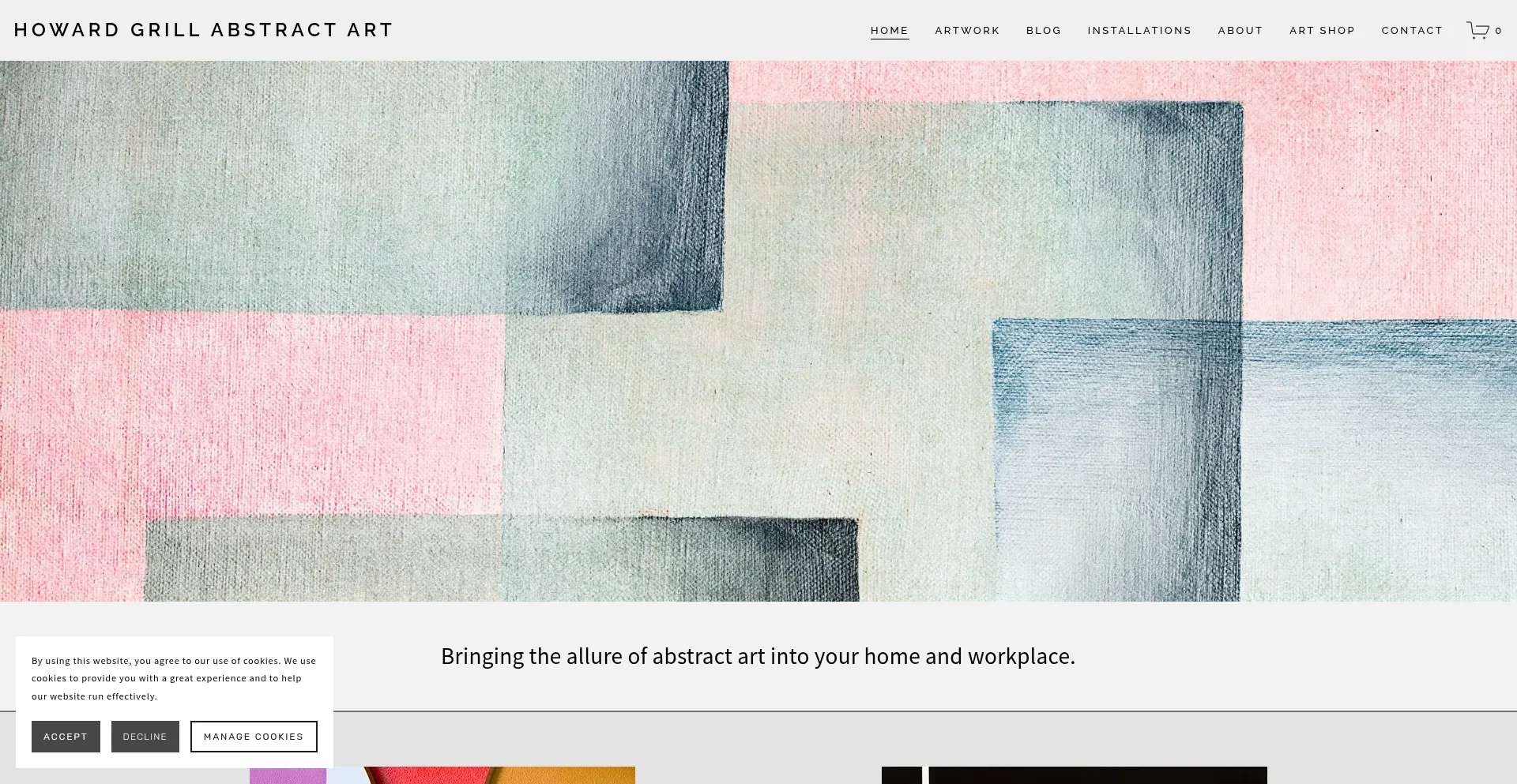 Website screenshot of Howardgrill.com
