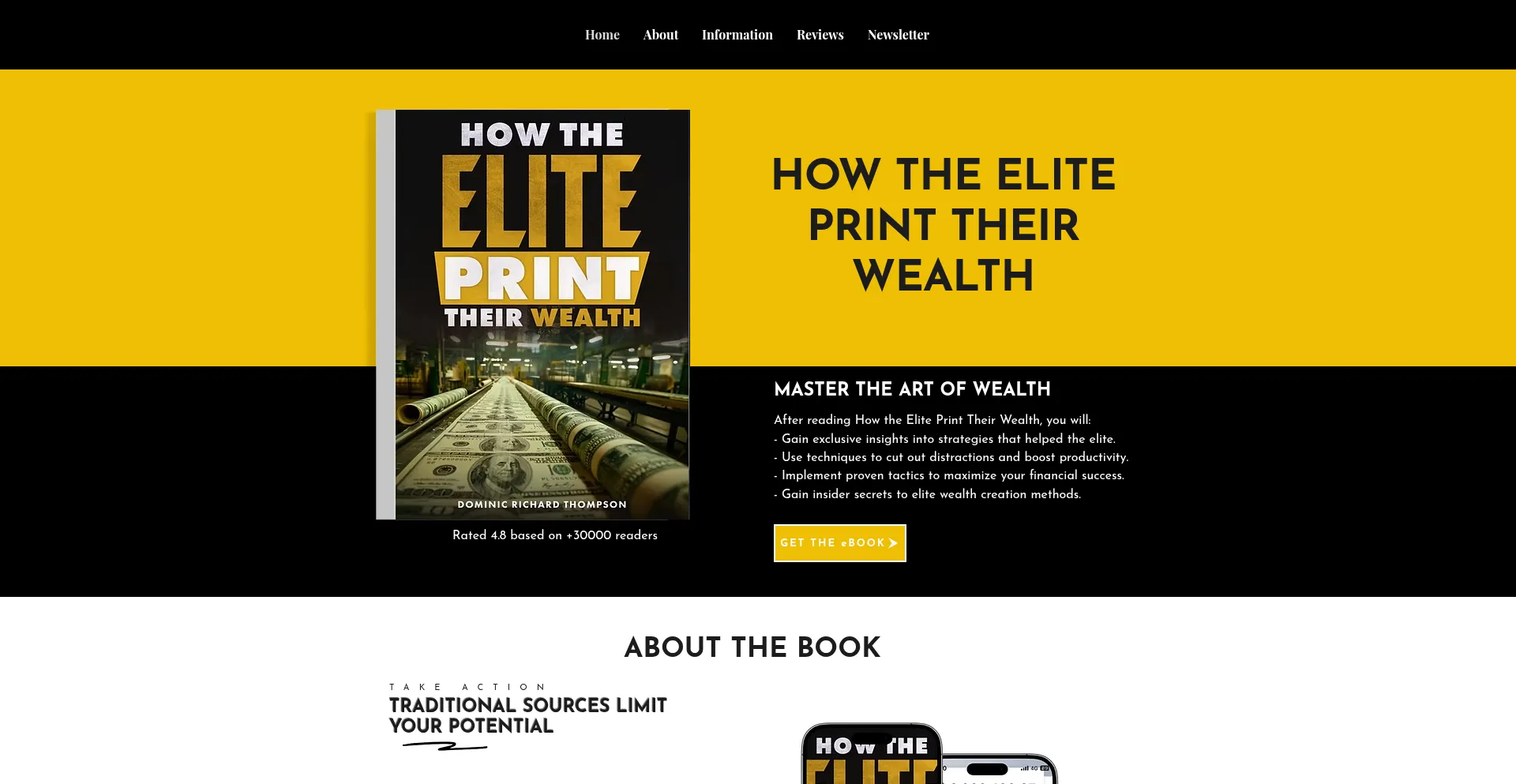 Website screenshot of Howtheelite.com