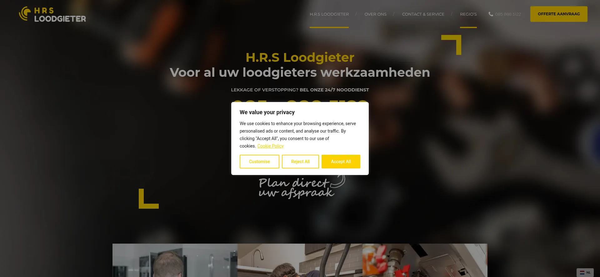 Website screenshot of Hrsloodgieter.nl