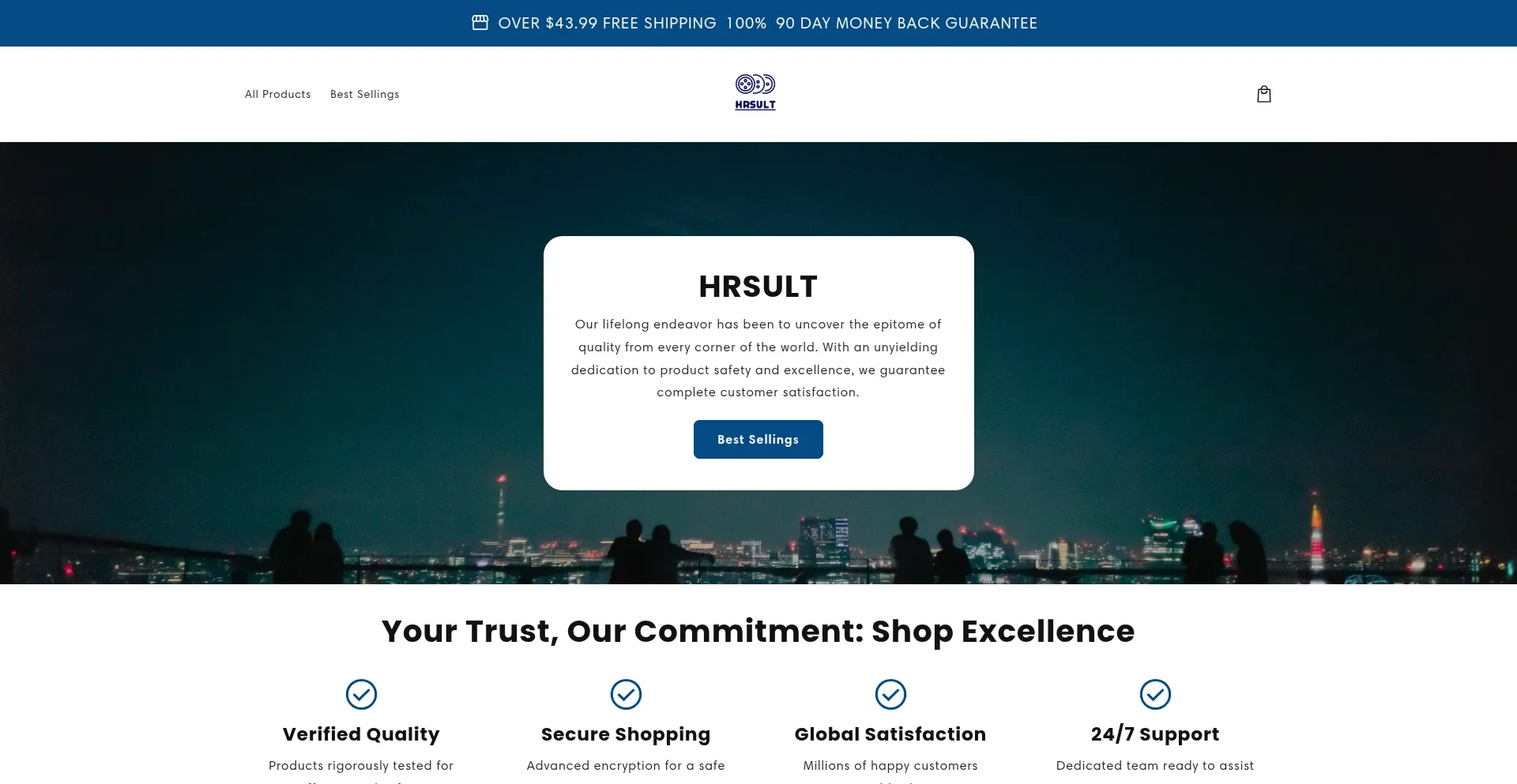 Website screenshot of Hrsultmart.com