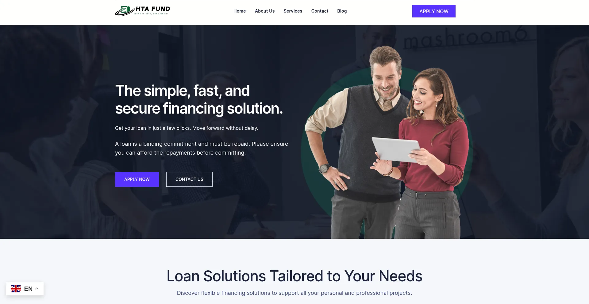 Website screenshot of Hta-fund.com