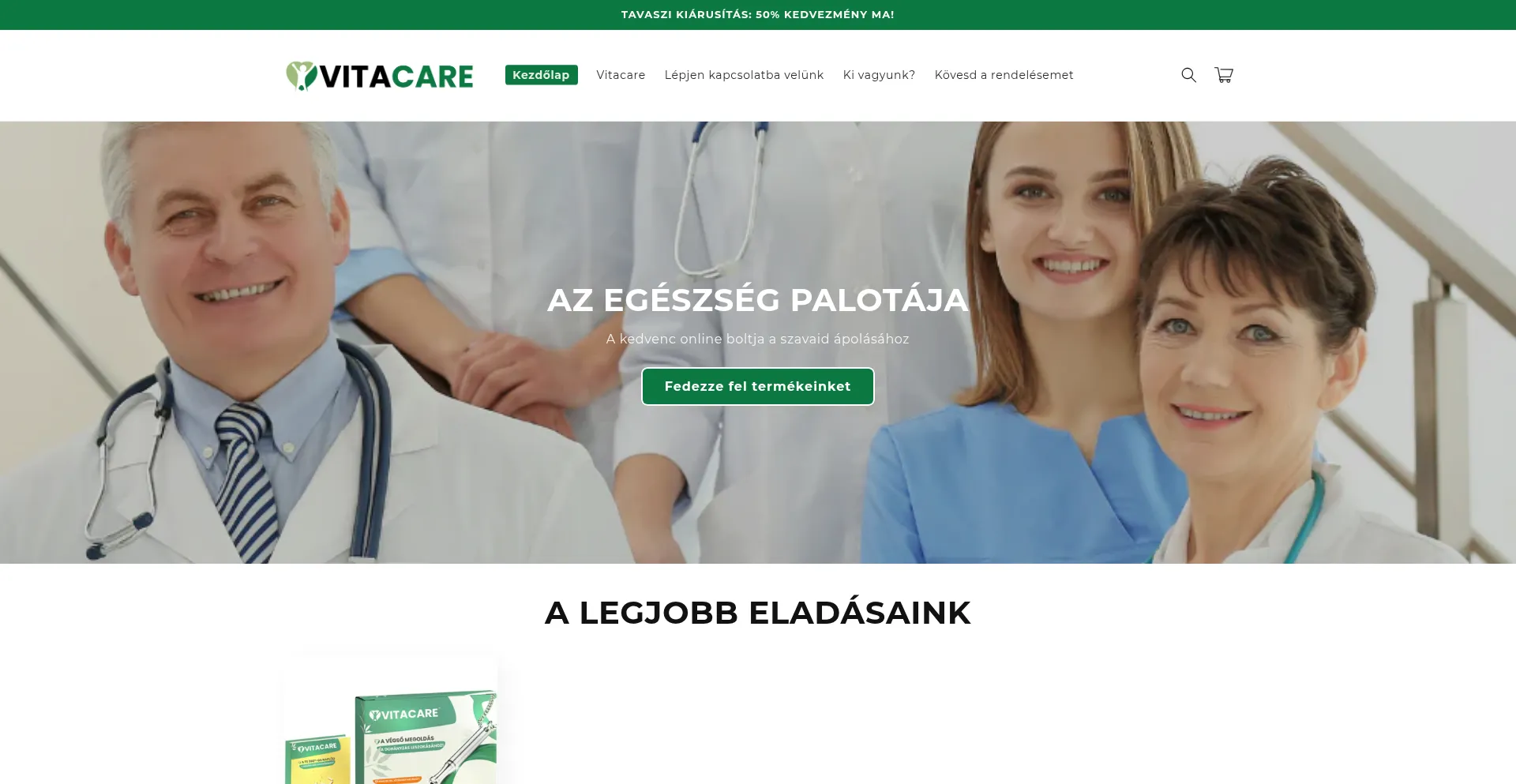 Website screenshot of Hu-vitacare.com