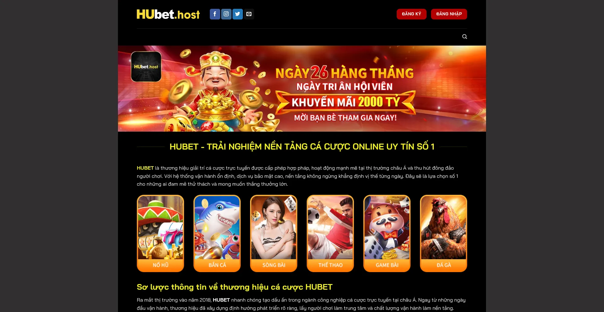 Website screenshot of Hubet.host