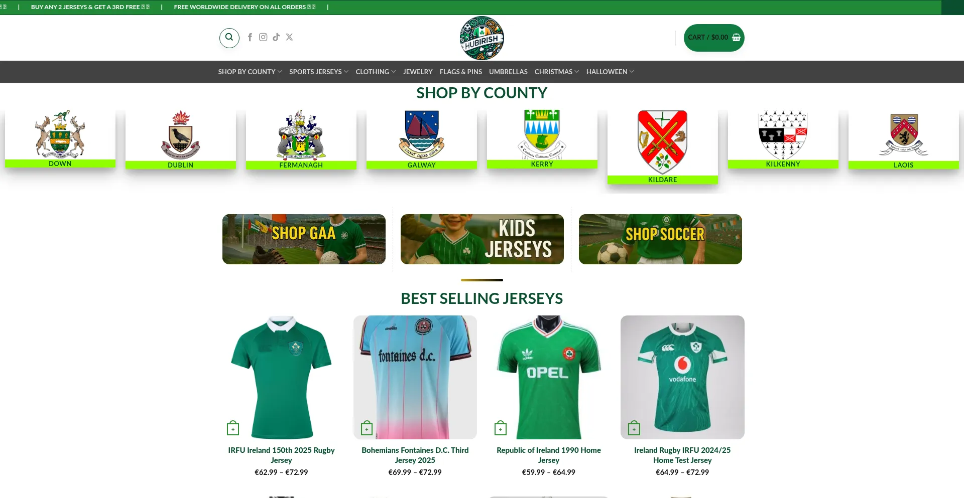 Hubirish.com Screenshot