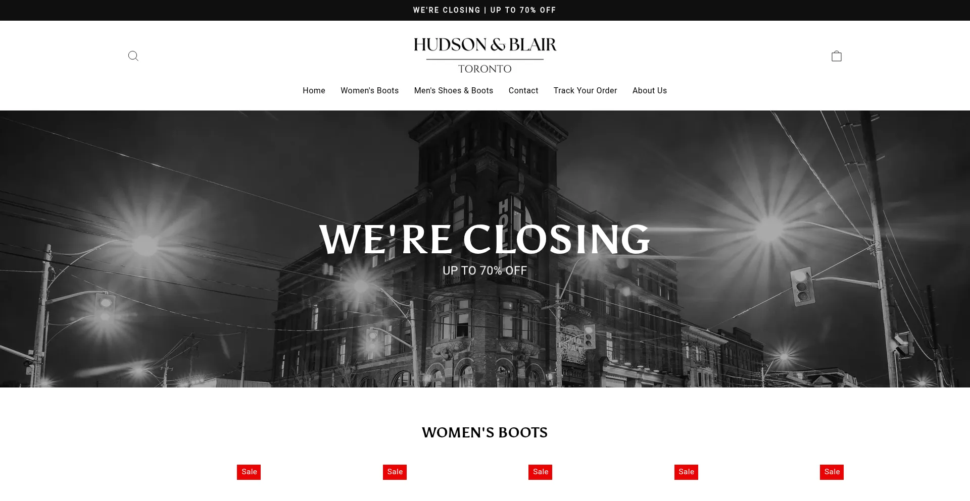 Website screenshot of Hudson-blair.com