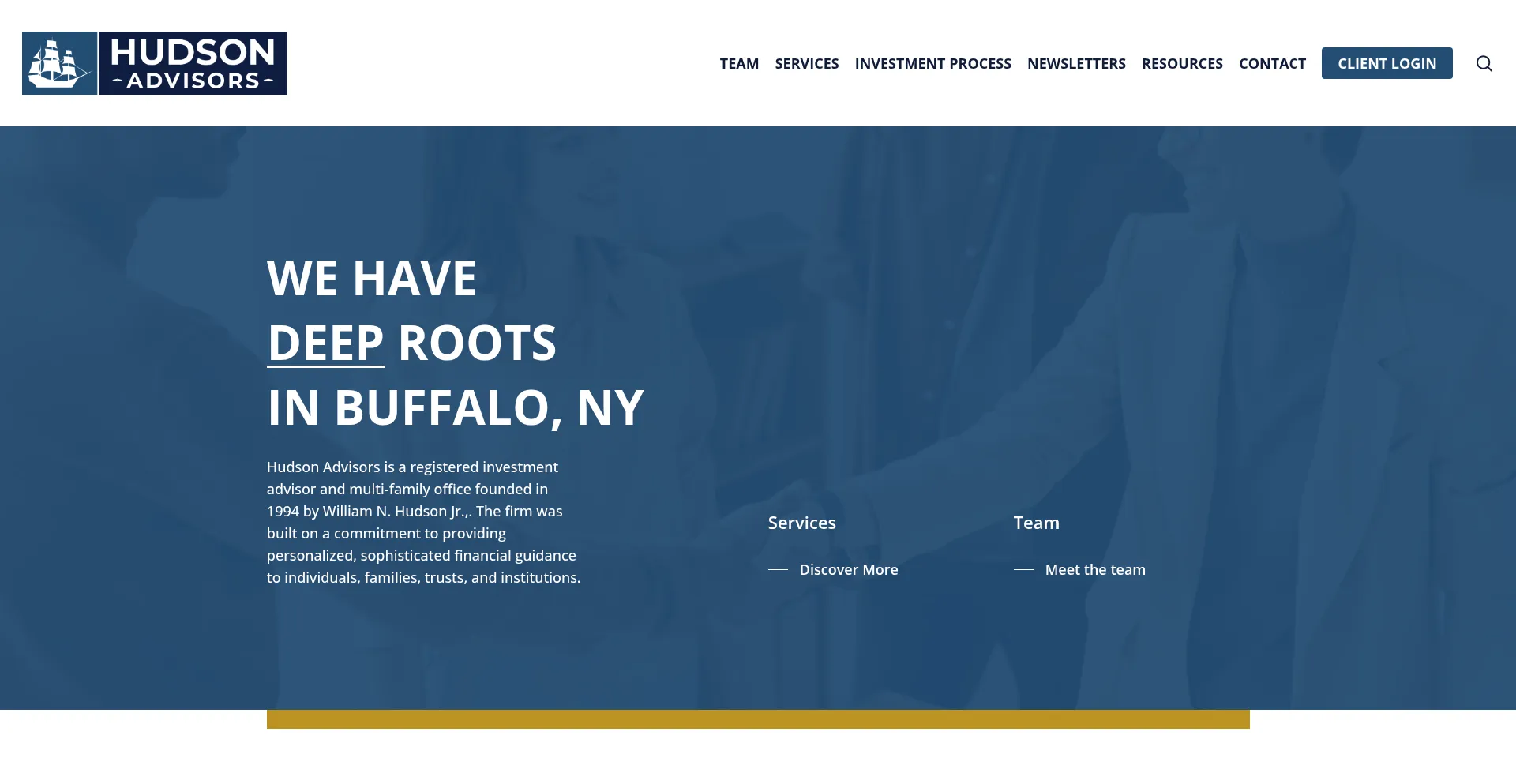 Website screenshot of Hudsonadvisors.com