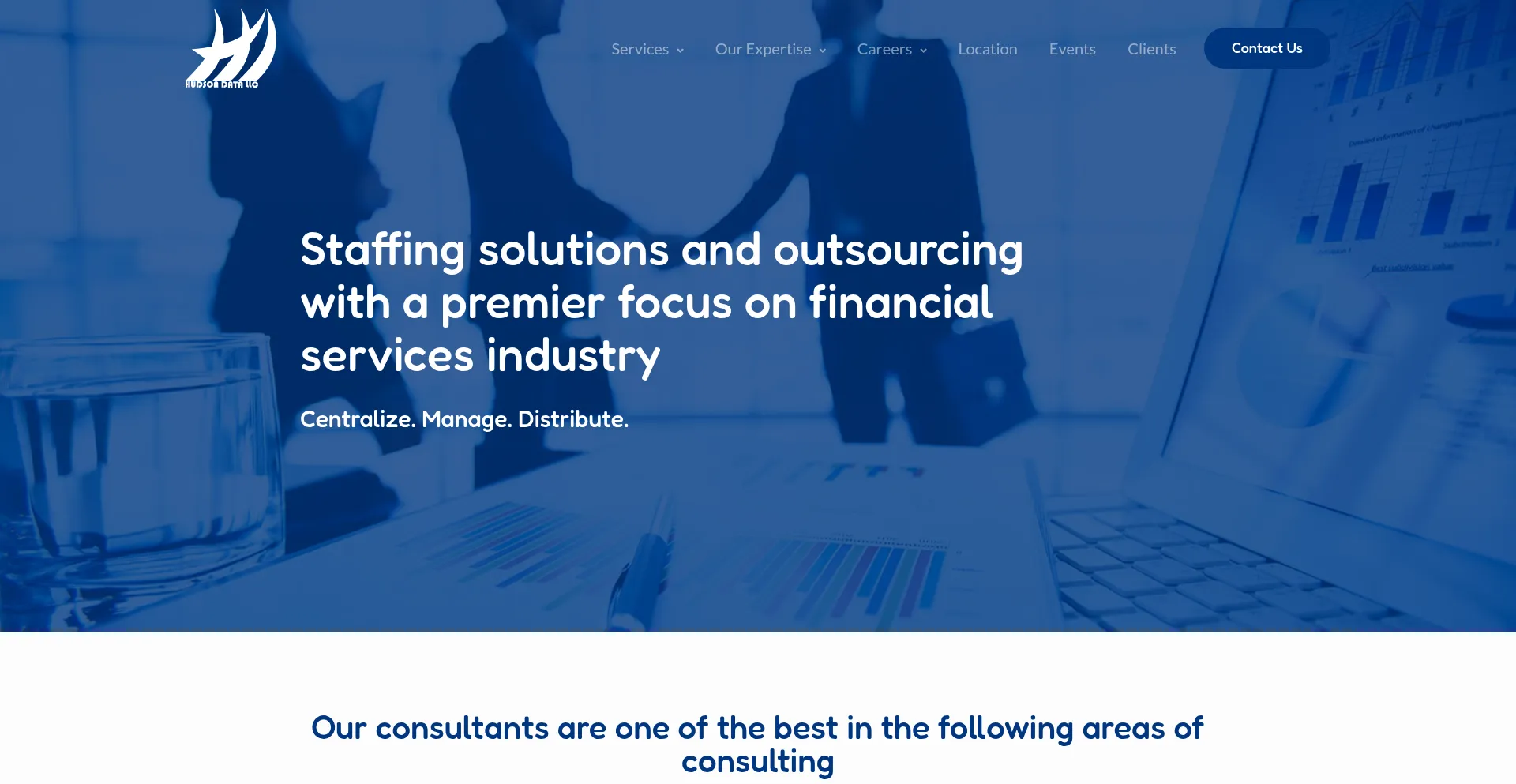 Website screenshot of Hudsondatallc.com