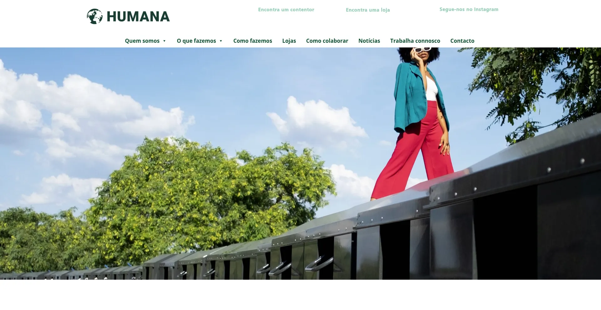 Website screenshot of Humana-portugal.org